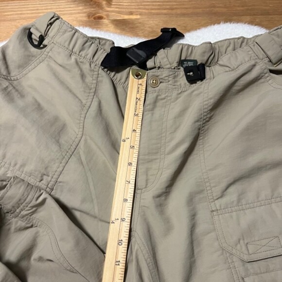 Eddie Bauer Mens Khaki Nylon Belted Convertible Sport Hiking Outdoor Pants Sz 34 - Picture 11 of 12